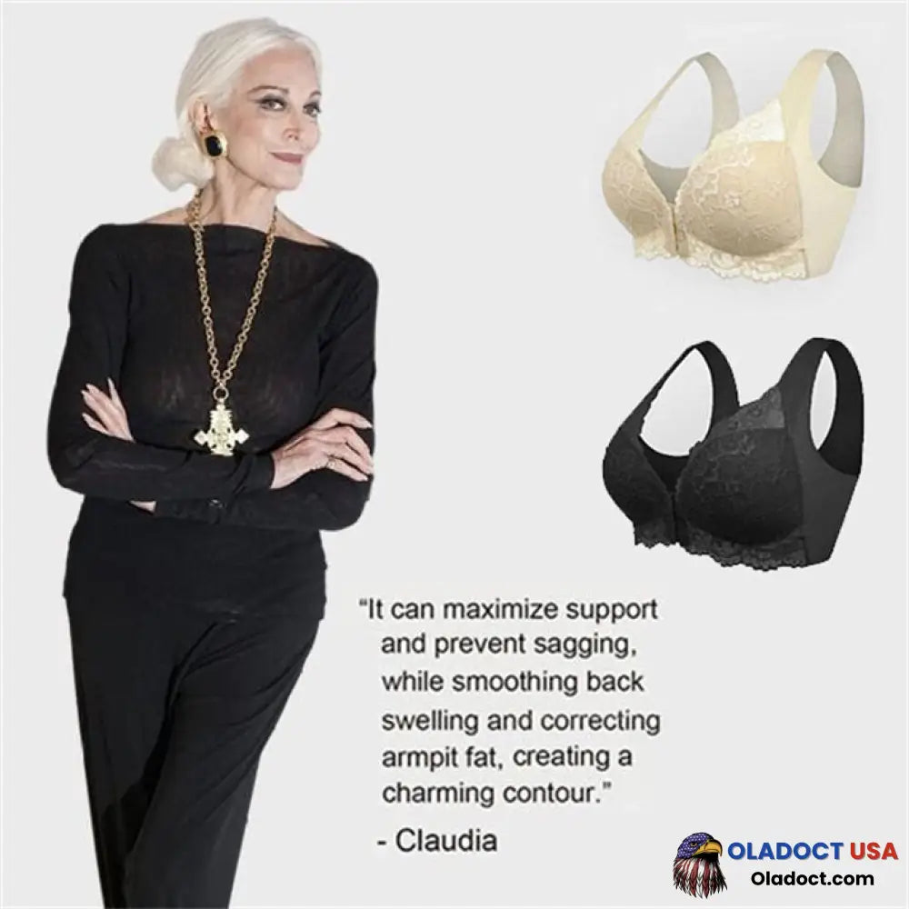 Oladoct® Front Closure 5D Shaping Push Up Wireless Bra