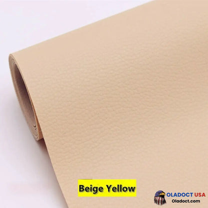 Self Adhesive Leather Refinisher Cuttable Sofa Repair 8X12In(20X30Cm)*2 Special Promotion / Beige