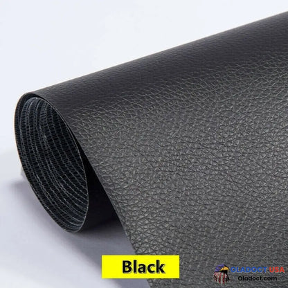 Self Adhesive Leather Refinisher Cuttable Sofa Repair 8X12In(20X30Cm)*2 Special Promotion / Black