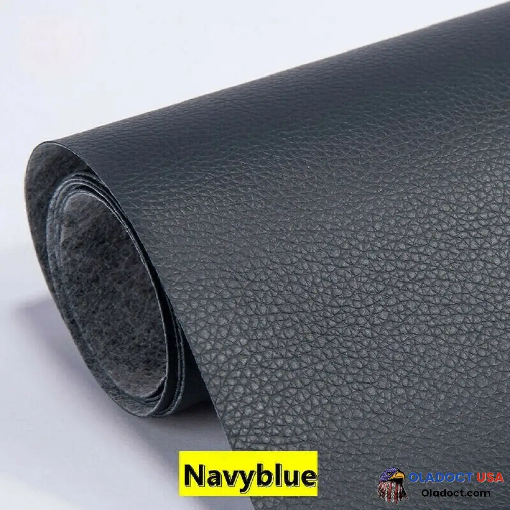 Self Adhesive Leather Refinisher Cuttable Sofa Repair 8X12In(20X30Cm)*2 Special Promotion / Navyblue