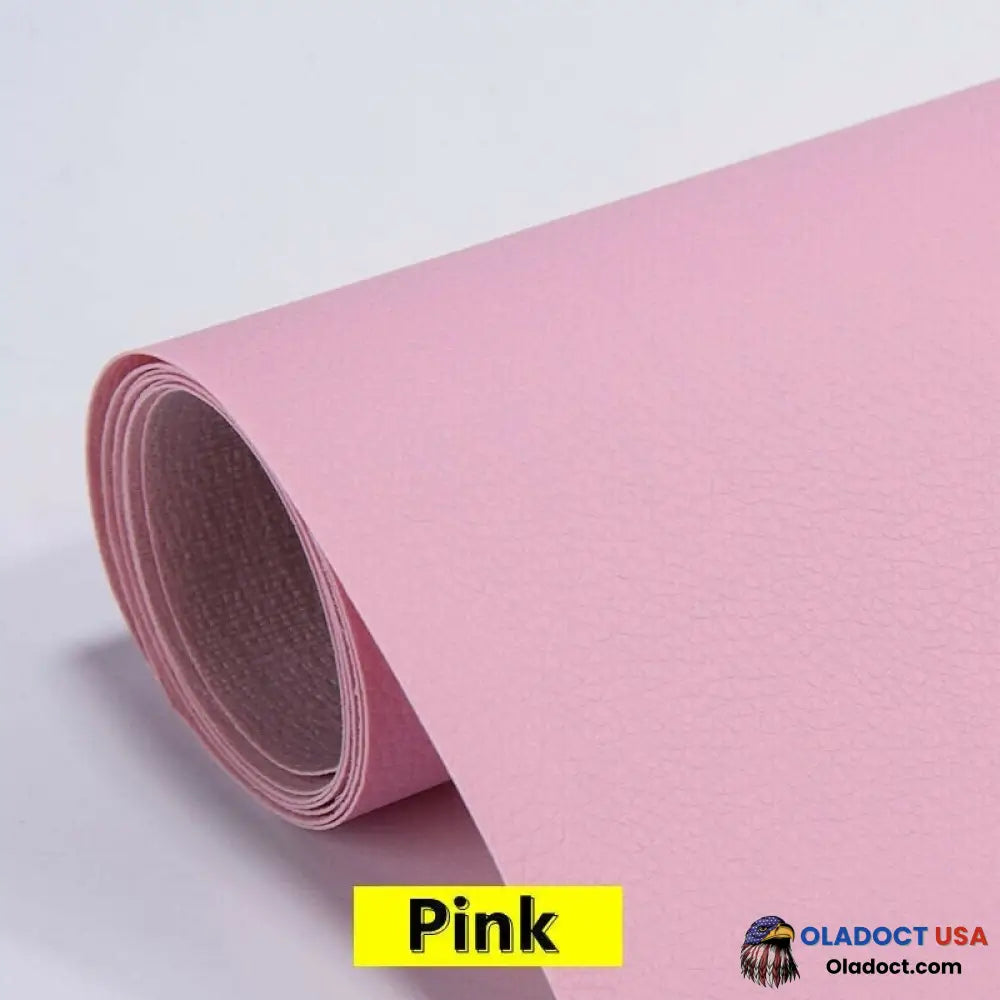 Self Adhesive Leather Refinisher Cuttable Sofa Repair 8X12In(20X30Cm)*2 Special Promotion / Pink