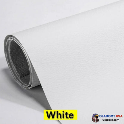 Self Adhesive Leather Refinisher Cuttable Sofa Repair 8X12In(20X30Cm)*2 Special Promotion / White