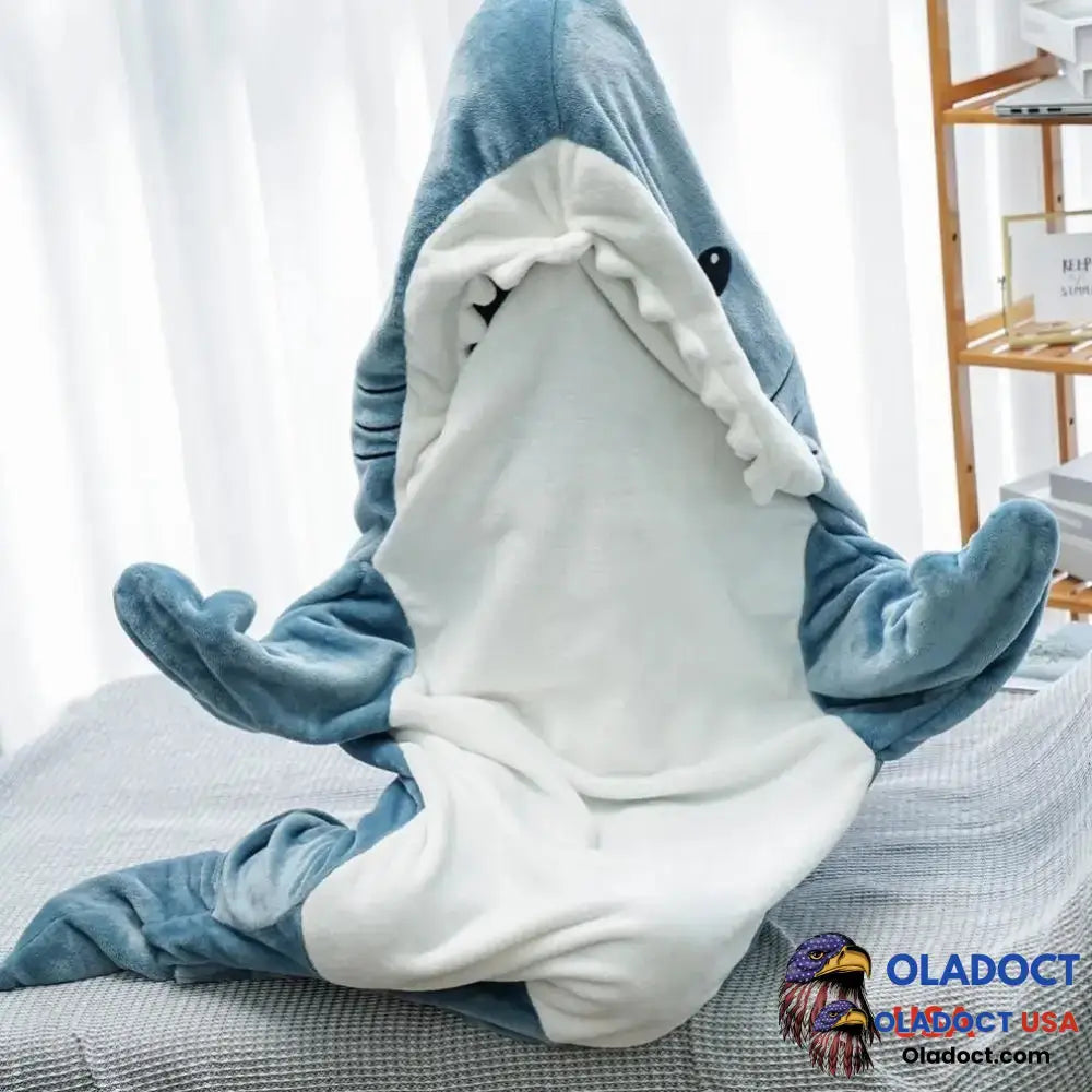 Shark Onesie Pajamas And Blanket