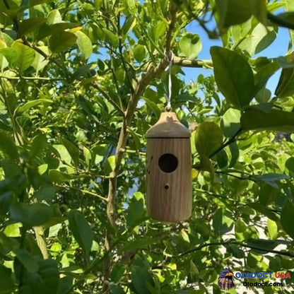 Shinemars Wooden Hummingbird House-Gift For Nature Lovers