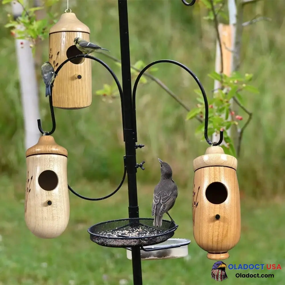 Shinemars Wooden Hummingbird House-Gift For Nature Lovers