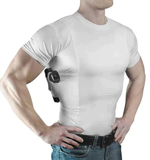 Men/Womens Concealed Carry T-Shirt Holster White / S