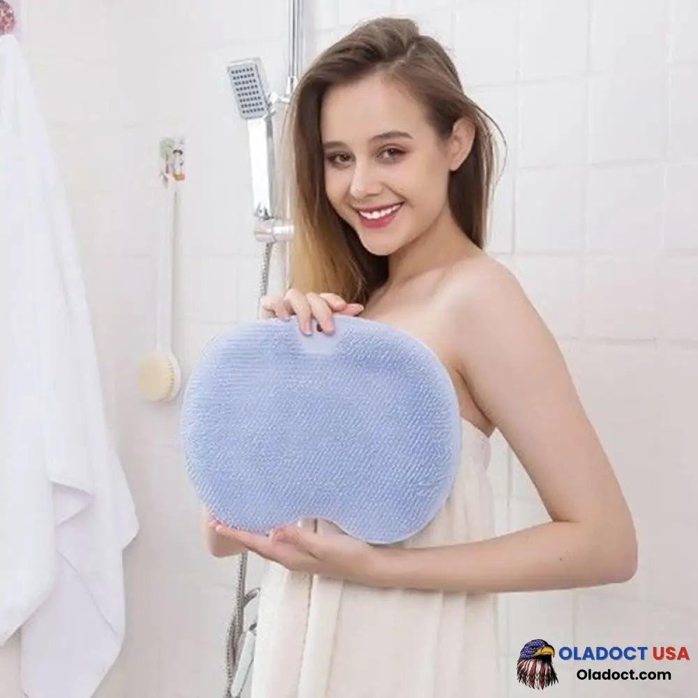 Shower Foot & Back Scrubber Massage Pad Blue