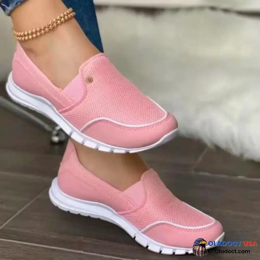 Slip-On Orthopedic Diabetic Walking Shoes Pink / 5