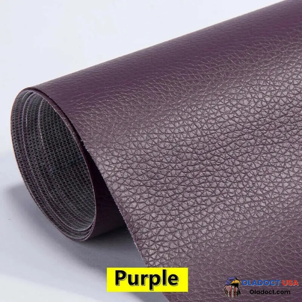 Sofarefinish Self-Adhesive Leather Refinisher Cuttable Sofa Repair 8X12In(20X30Cm) / Purple