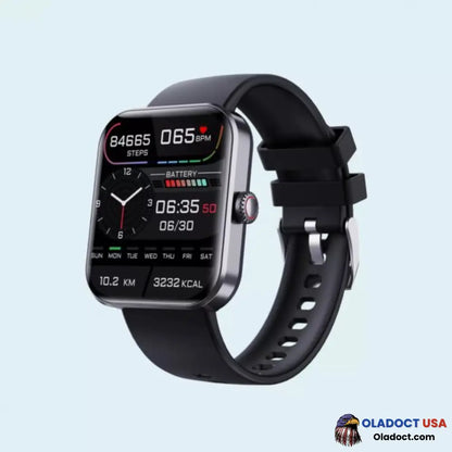 Blood Glucose Monitoring Smartwatch Black