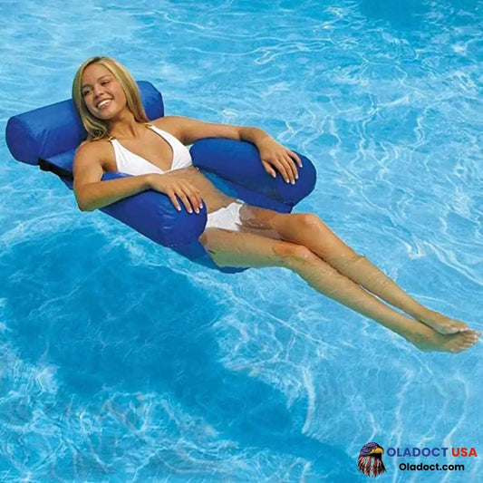 Swimming Floating Bed And Lounge Chair Blue