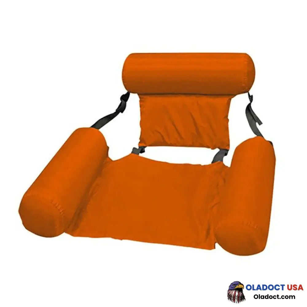 Swimming Floating Bed And Lounge Chair Orange