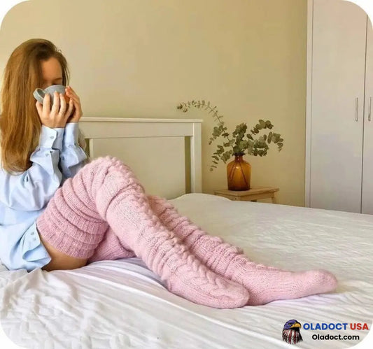 Thigh High Socks Pink / 85Cm/33.46Inch