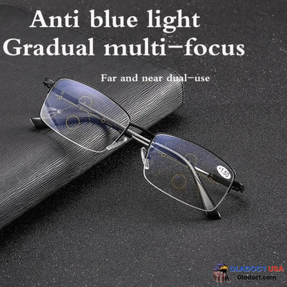 Titanium Progressive Far And Near Dual-Use Reading Glasses