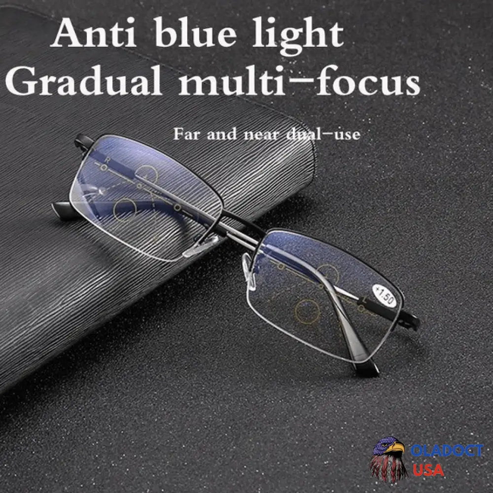 Titanium Progressive Far And Near Dual-Use Reading Glasses