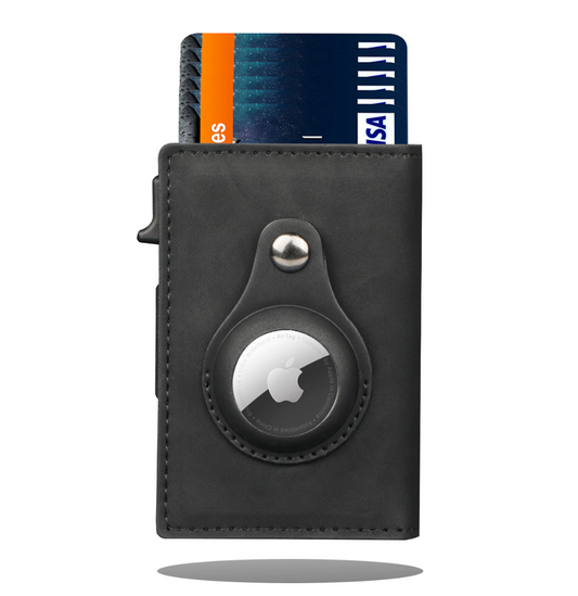 Trackable Airtag Smart Wallet Black