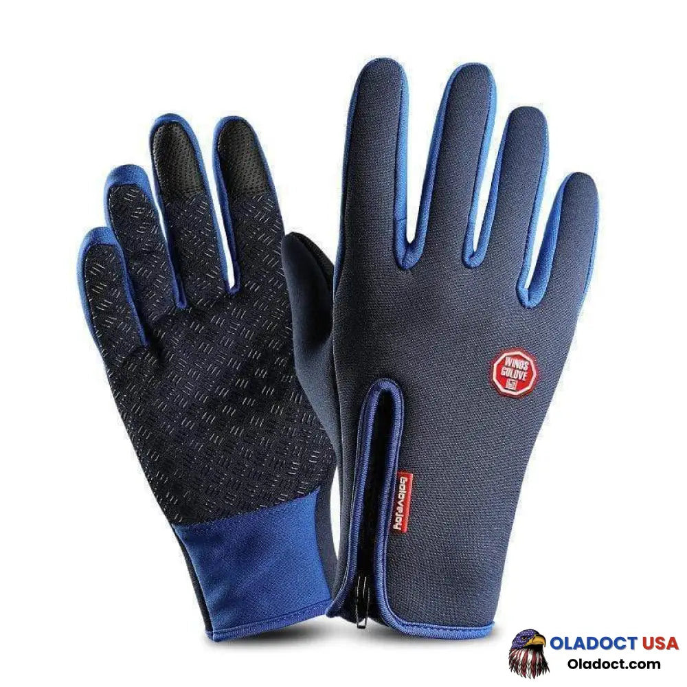 Ultimate Waterproof & Windproof Thermal Gloves Blue / S Business Industrial