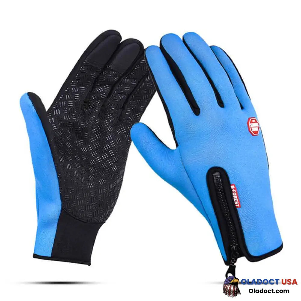 Ultimate Waterproof & Windproof Thermal Gloves Light Blue / S Business Industrial