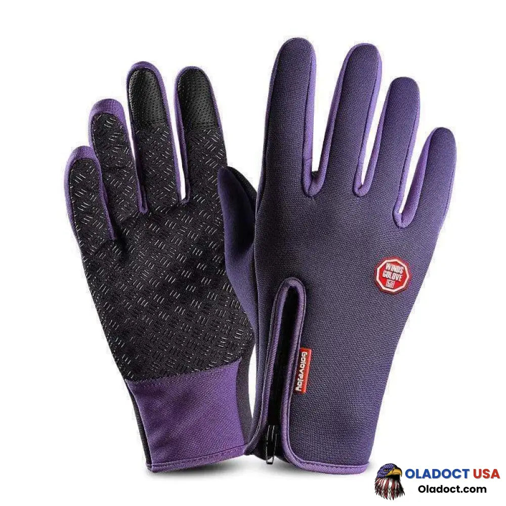 Ultimate Waterproof & Windproof Thermal Gloves Purple / S Business Industrial