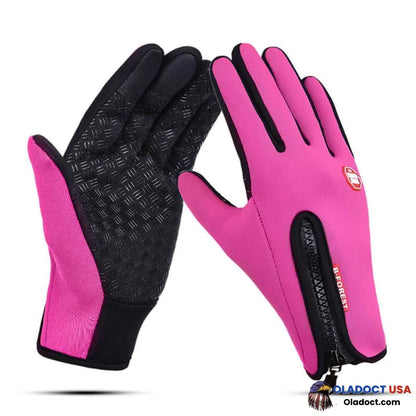 Ultimate Waterproof & Windproof Thermal Gloves Rose Red / S Business Industrial