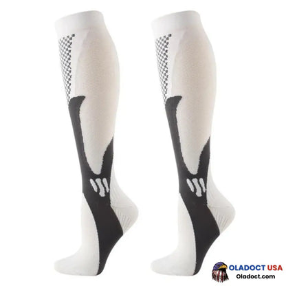 Vero Medic Compression Socks Us 1 White Pair / S/M