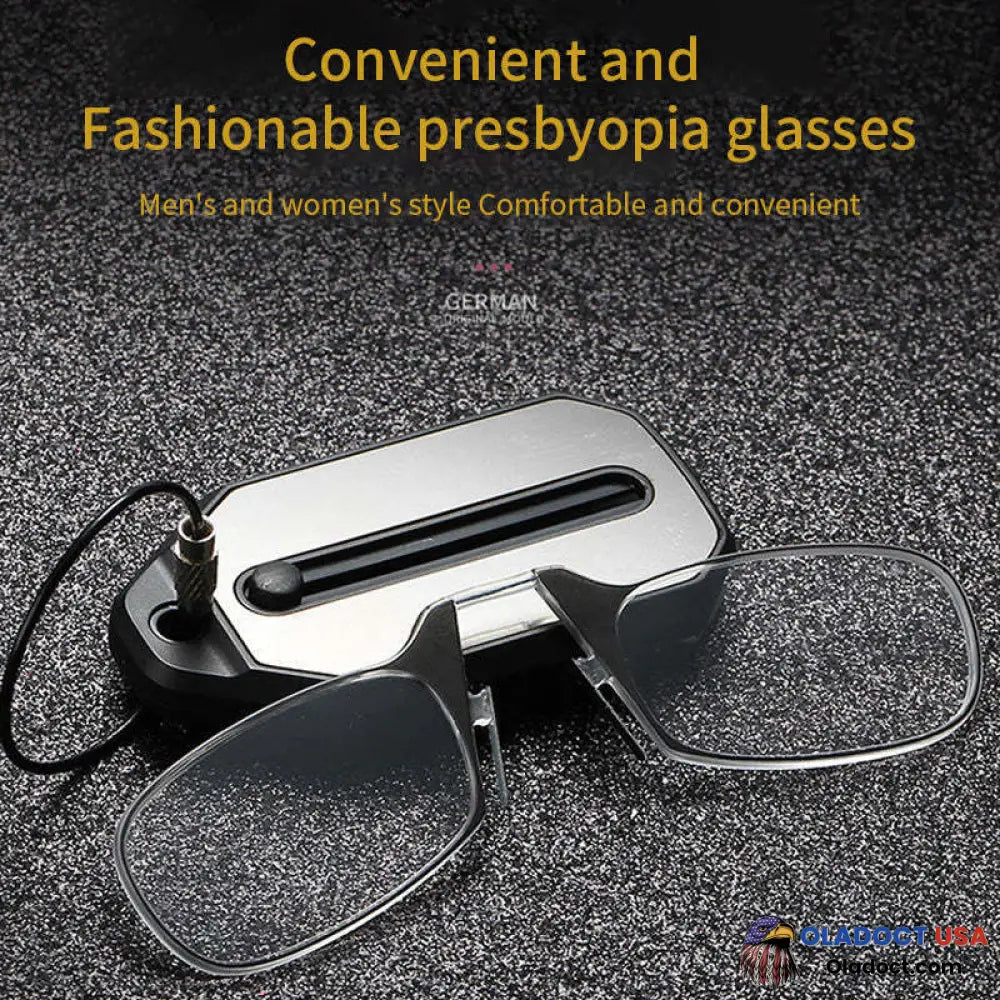 Vincaca Legless Nose Clip Presbyopic Glasses Mini Portable +1.0X