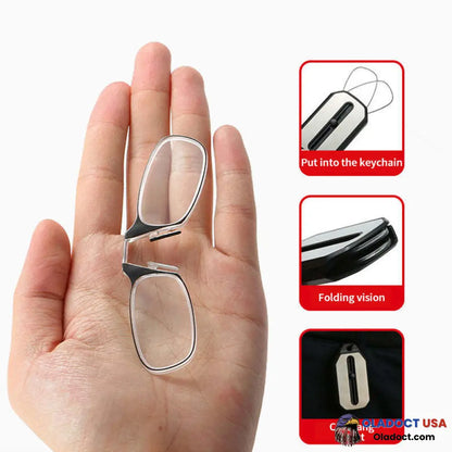 Vincaca Legless Nose Clip Presbyopic Glasses Mini Portable