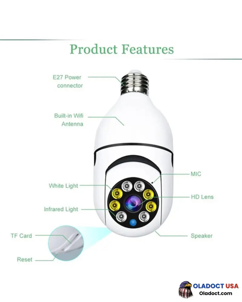 Wireless Wifi Light Bulb Camera