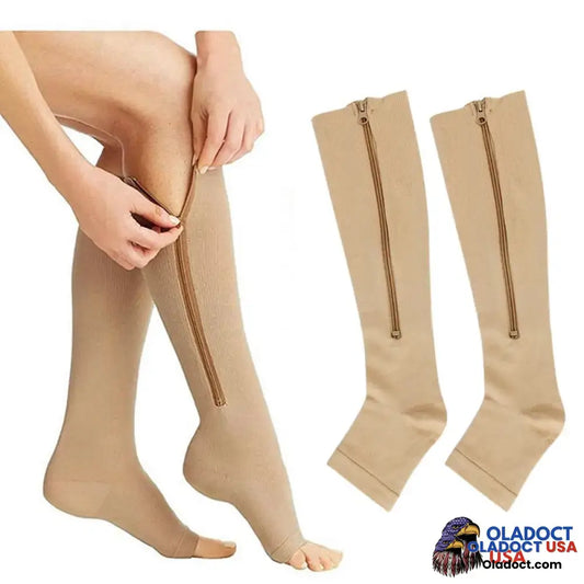 Zipper Medic - Compression Socks 3 Pairs / Beige S/M 200004183