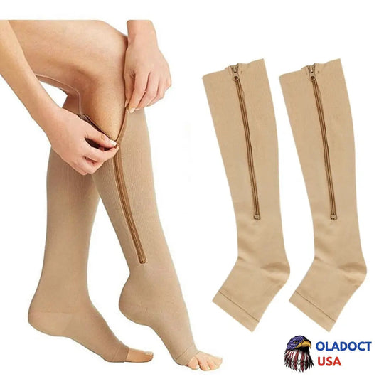 Zipper Medic - Compression Socks 3 Pairs / Beige S/M 200004183
